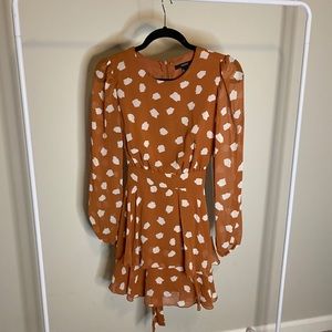 Forever21 Print Rust/Orange Dress